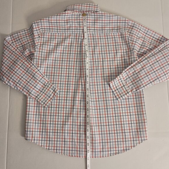 United Colors of Benetton Boys White Red Blue Button Down Shirt Size M 8 EUC - Picture 10 of 14